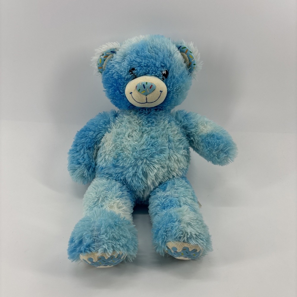Build A Bear - BakeShop - Blue Doughnut Sprinkle - Rare Bear 16" Stuffed Plush